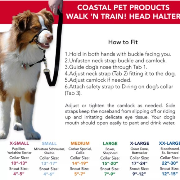 2/35$ NWT Walk 'n Train! Dog Head Halter small 13 to 17' inches - Picture 2 of 2